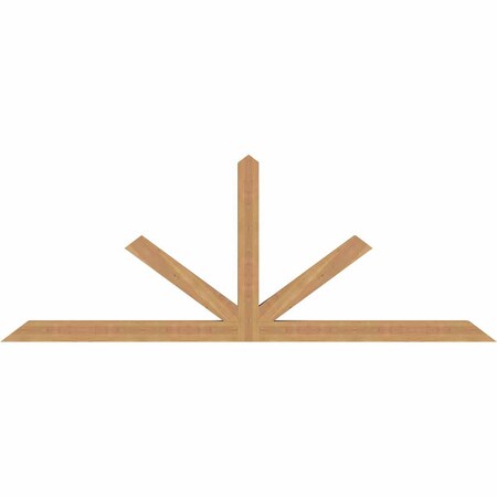 Ekena Millwork Saratoga Smooth Timber Gable Bracket, Western Red Cedar, 84"W x 31"H x 3 1/2"D x 3 1/2"F, 9/12 Pitch GBW084X31X0404SAR00SWR